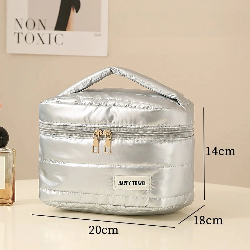 Women's Large Waterproof Travel Makeup & Toiletry Bag Cosmetic Toiletry Bag Babs C-Silver