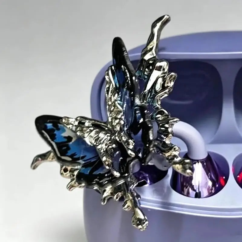 Crystal Butterfly Earphone Clips – Sparkly Earbud Charms Earbud Charms Babs