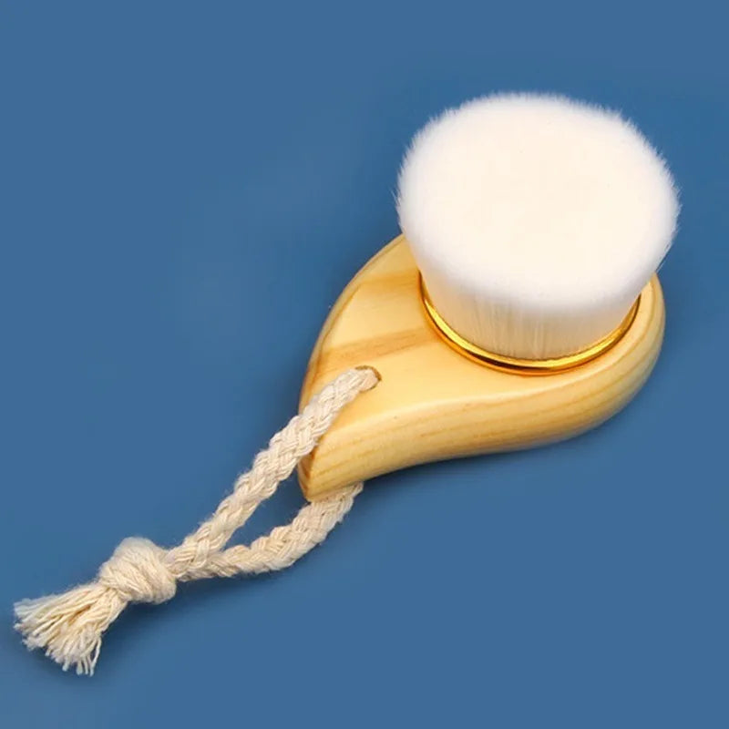 Facial Cleansing Brush – Soft Bristles & Wood Handle | Babs Facial Cleansing Brush Babs golden