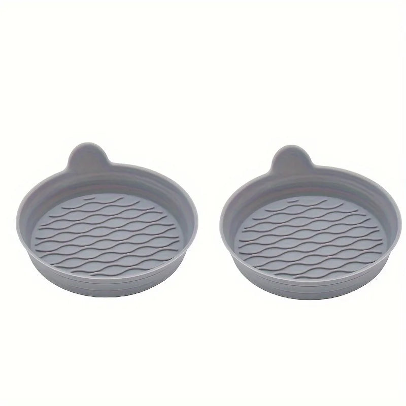 Car Cup Holder Coasters 2-Pack – Non-Slip & Easy to Clean Car Cup Coaster Babs Grey