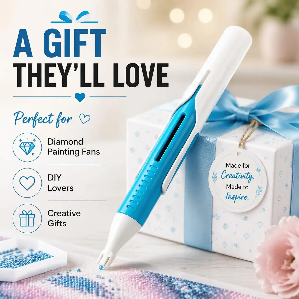 Automatic Diamond Painting Pen & Bead Dispenser – 2.8mm Drills Diamond Painting Tool Babs