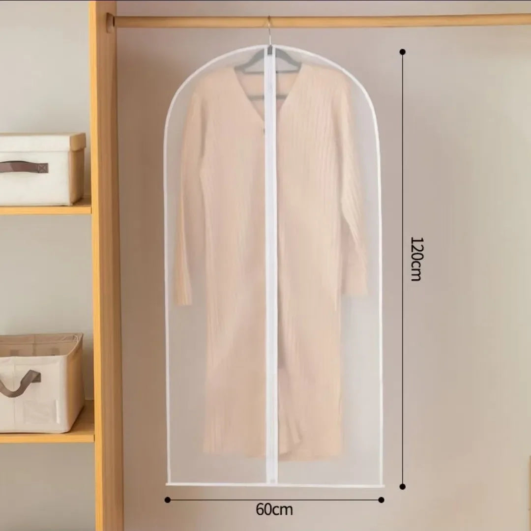 Clear Garment Bags for Hanging Clothes – Dustproof Suit Cover Garment Storage Bags Babs 120X60CM 2Pcs
