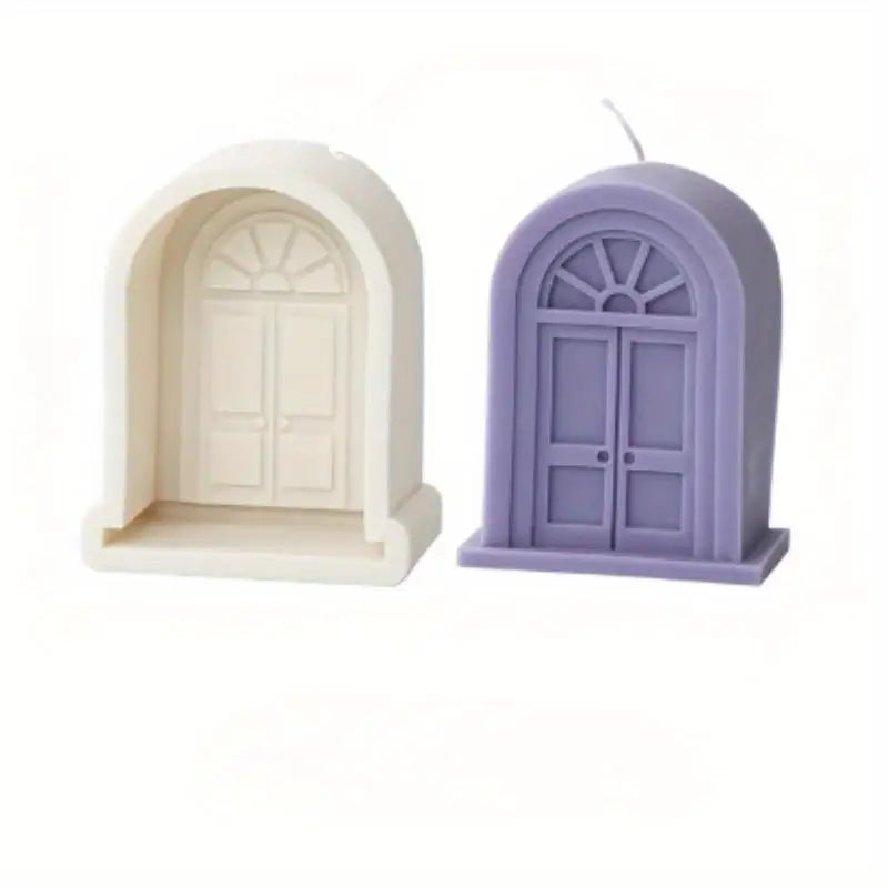European Church Window Silicone Mold – DIY Candle Resin Plaster Silicone Craft Mold Babs