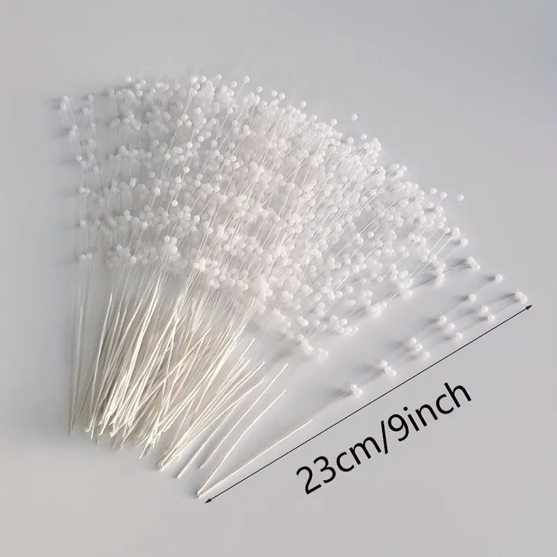 100pcs Pearl Beaded Flower Sticks for Wedding & Event Décor Wedding Floral Picks Babs