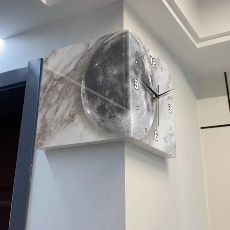 Modern Luxury Silent Acrylic Wall Clock – Double-Sided Backlit Wall Clock Babs