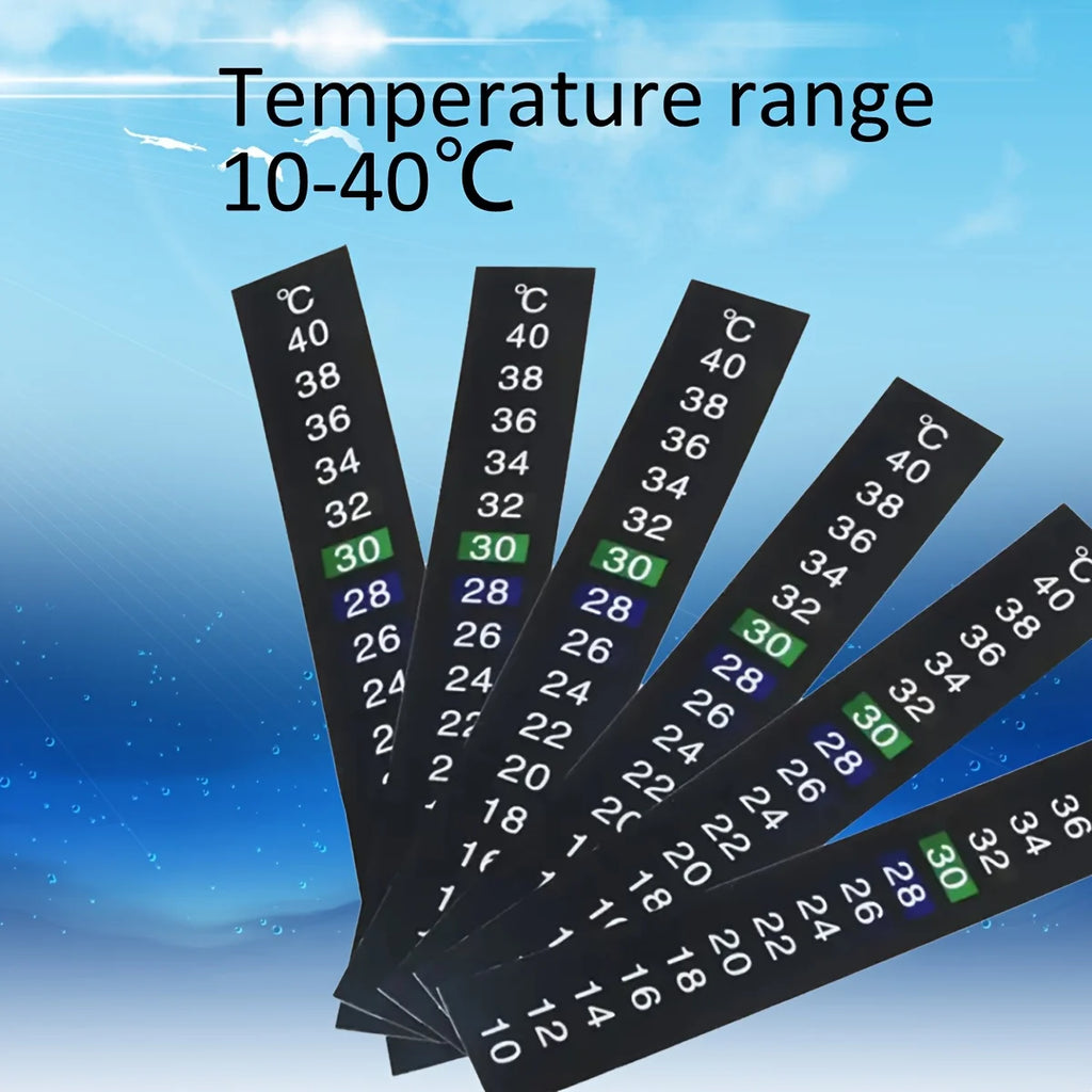 Aquarium Thermometer Strips – Self-Adhesive Fish Tank Temp Labels Aquarium Thermometer Strip Babs
