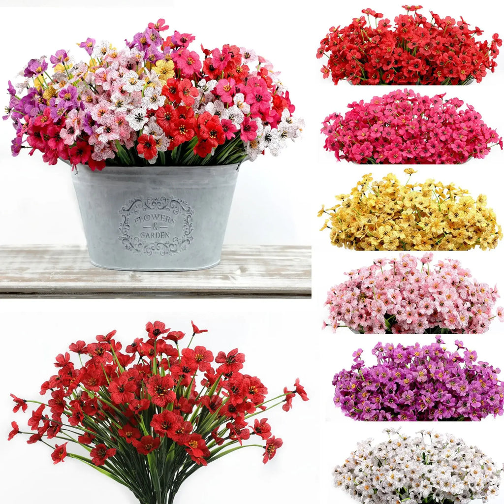UV Resistant Artificial Violet Flowers – Garden & Wedding Décor Artificial Flower Shrubs Babs