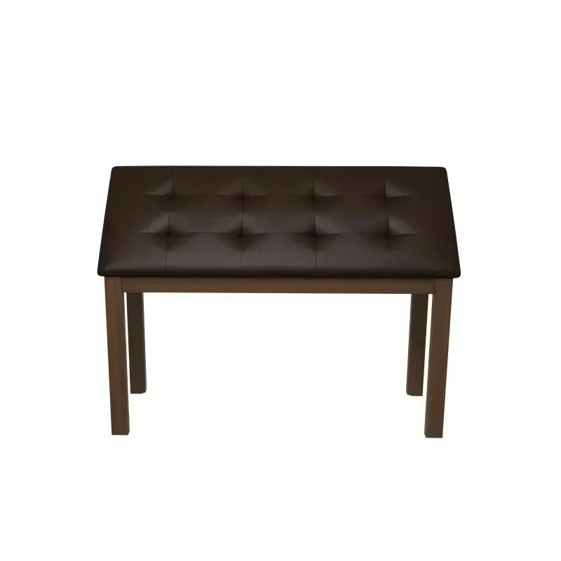Wooden Piano Stool with Storage – Luxury Cushioned Ottoman Storage Ottoman Stool Babs Dark brown