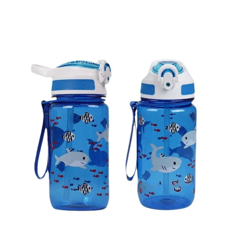 Kids Straw Water Bottle – Leakproof, BPA-Free with Carry Handle Kids Water Bottle Babs