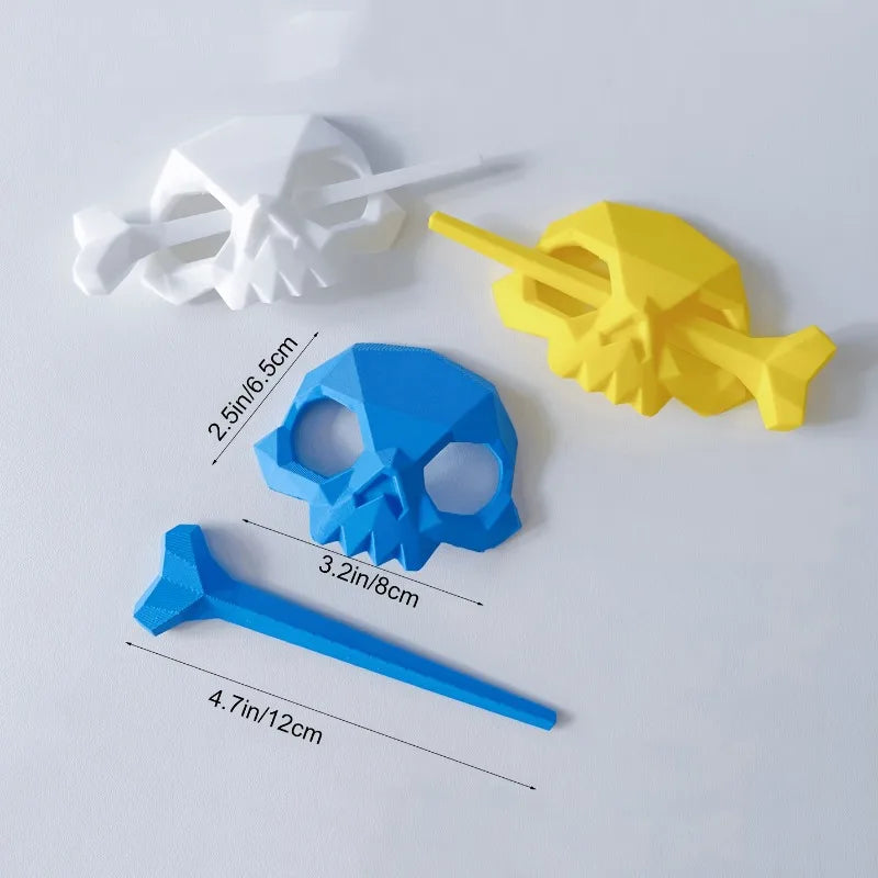 Geometric Skull Hair Stick & Barrette – Gothic Punk Accessory Gothic Hair Accessory Babs
