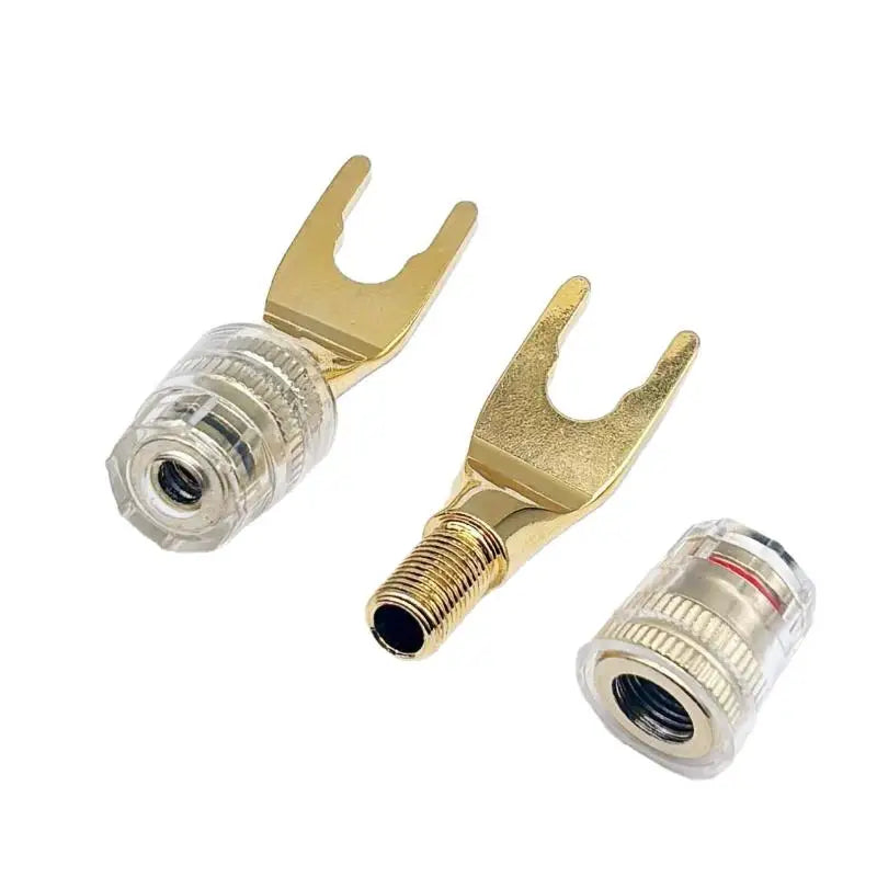 Banana Plug Binding Post Connector – Gold-Plated, 4mm, No Solder Audio Binding Post Babs