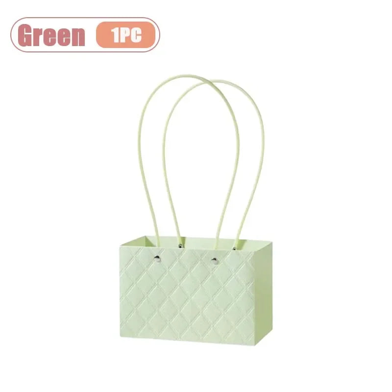 Reusable Waterproof Floral Gift Tote Bags – Wedding & Party Floral Gift Tote Bags Babs Green-1PC 22x10x13cm