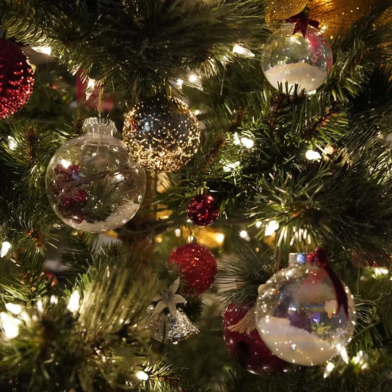6-Pack Clear Fillable Christmas Ball Ornaments | Xmas Baubles Christmas Ball Ornaments Babs