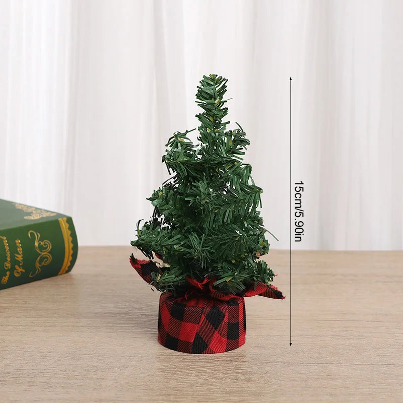 Artificial Mini Christmas Tree 15–30cm Tabletop Pine Decor Mini Christmas Tree Babs 15cm as picture