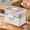 3-Tier Portable Medicine Organizer with Leather Handle Medicine Organizer Babs L