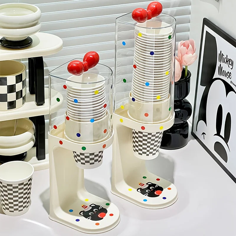 Pull-Type Water Cup Dispenser – Flat Bottom Cup Holder Rack Cup Dispenser Rack Babs
