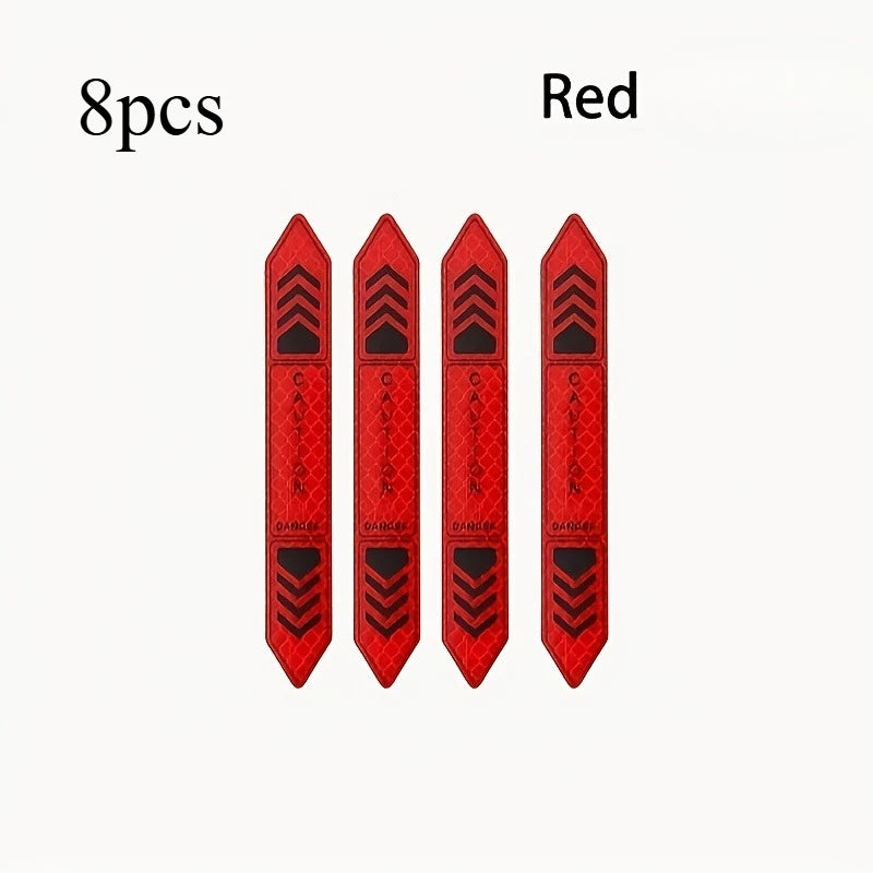 High-Reflective Arrow Door Stickers – Nighttime Safety Decals Reflective Safety Decals Babs Red-8pcs