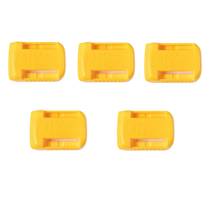 Dewalt Battery Dock Wall Storage Clip 5/10PCS – 14.4–20V Battery Dock Holder Babs 5 pcs Yellow