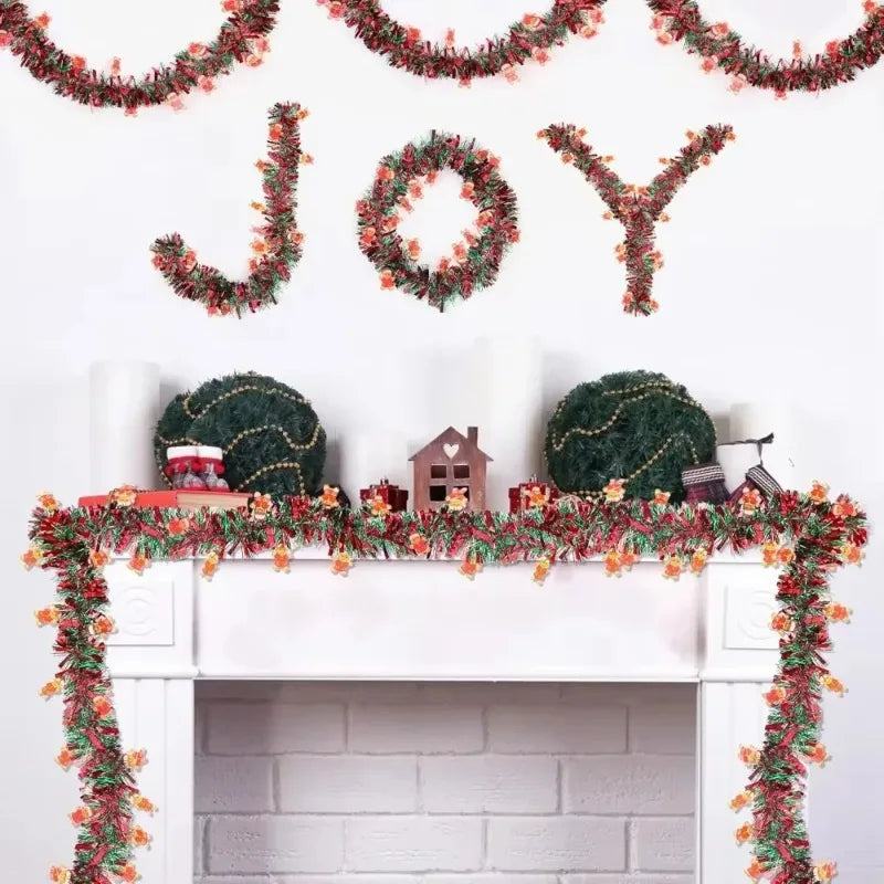 2M Christmas Garland DIY Xmas Tree Wreath Ribbon Decoration Christmas Garland Babs