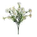 Artificial Silk Morning Glory Flower Branch, 13.7" UV Protection Artificial Silk Flower Babs White 1Pcs China Mainland