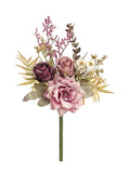 Silk Artificial Rose Bouquet – Wedding & Home Décor Artificial Flower Bouquet Babs PURPLE 1 PC