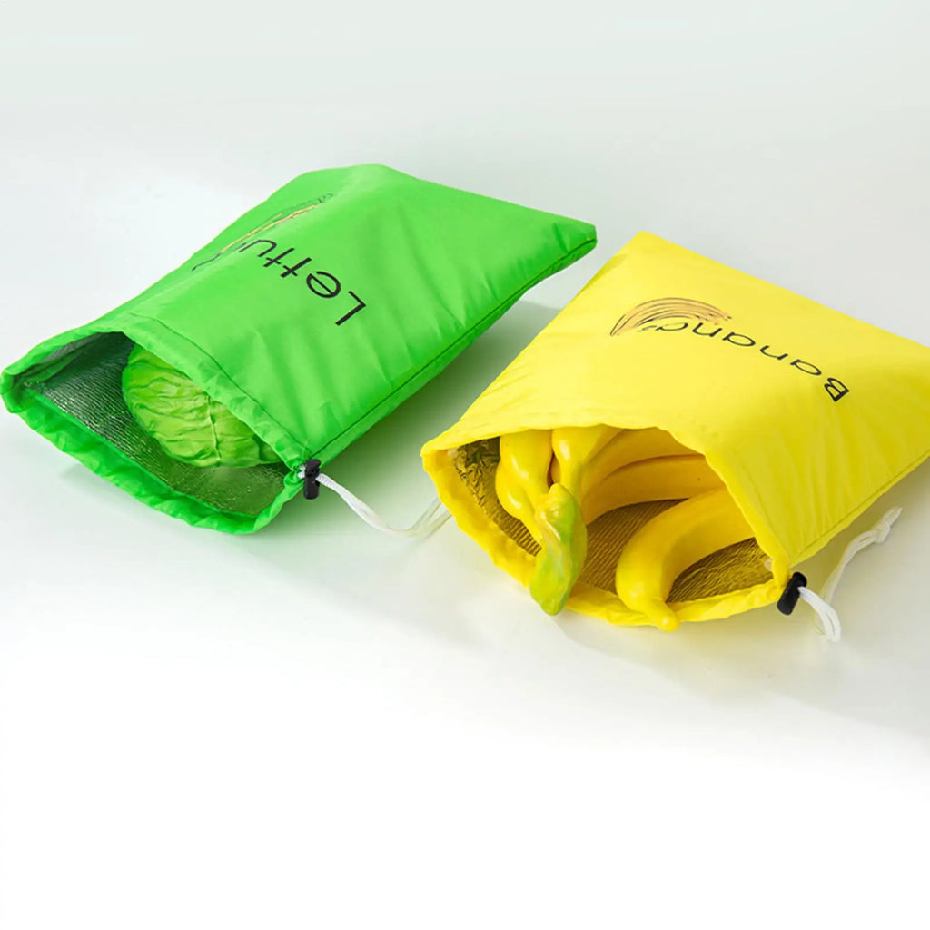 Insulated Drawstring Fruit & Vegetable Fresh-Keeping Bag Produce Storage Bag Babs