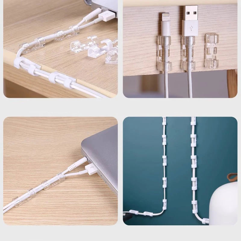 ABS Cable Organizer Clips – Desktop Cord & Wire Manager Cable Organizer Clips Babs