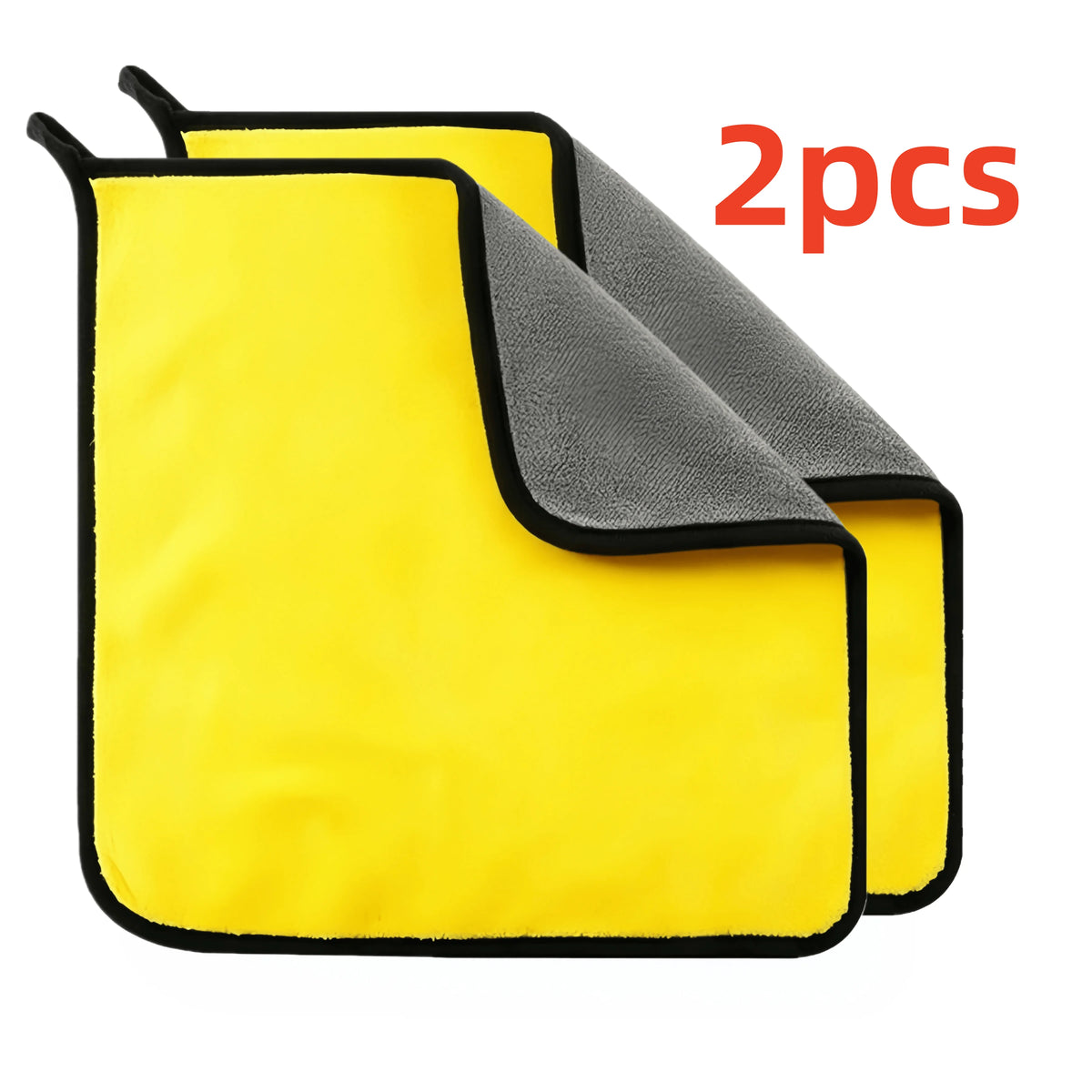 Dual-Sided Microfiber Cleaning Cloth – Lint-Free 30x30cm Microfiber Cleaning Cloth Babs yellow 2pcs