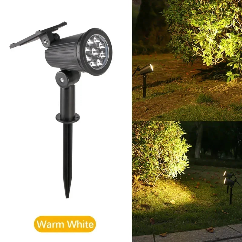 RTONTR Solar Spotlight Outdoor Waterproof Dimmable Garden Light Solar Garden Spotlight Babs Warm 1pc