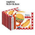 Pizza Party Paper Napkins – Disposable Cocktail Napkins 20/40/60 Disposable Party Napkins Babs napkins C 60pcs