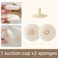 Suction Cup Dish Sponge Set – Wall Mount & 4 Foam Heads Kitchen Sponge Set Babs white