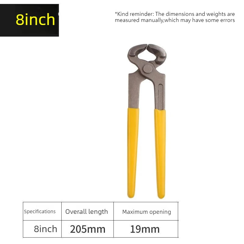 Carbon Steel Nail Puller Pincer – Multipurpose Woodworking Tool Nail Puller Pincer Babs 8 inch