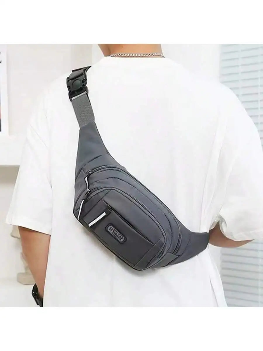 Men's Waterproof Nylon Fanny Pack – Multi-Pocket Belt Bag Belt Bag / Fanny Pack Babs