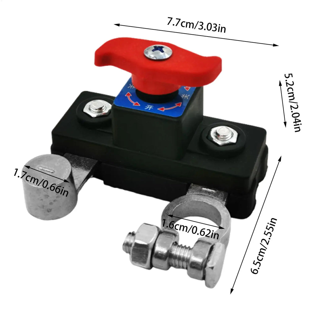 12V/24V Battery Cut-Off Switch | Zinc Alloy Disconnect Knob Battery Disconnect Switch Babs