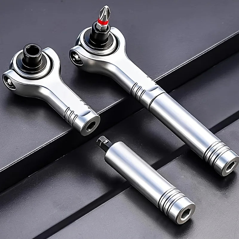 Universal 360° Ratchet Wrench & Magnetic Screwdriver Bit Tool Ratchet Wrench Babs
