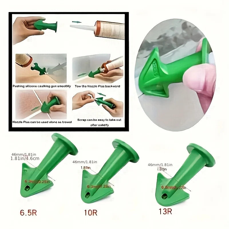 3-Piece Sealant Nozzle Set – Tile Joint & Floor Sealing Tool Sealant Nozzle Set Babs
