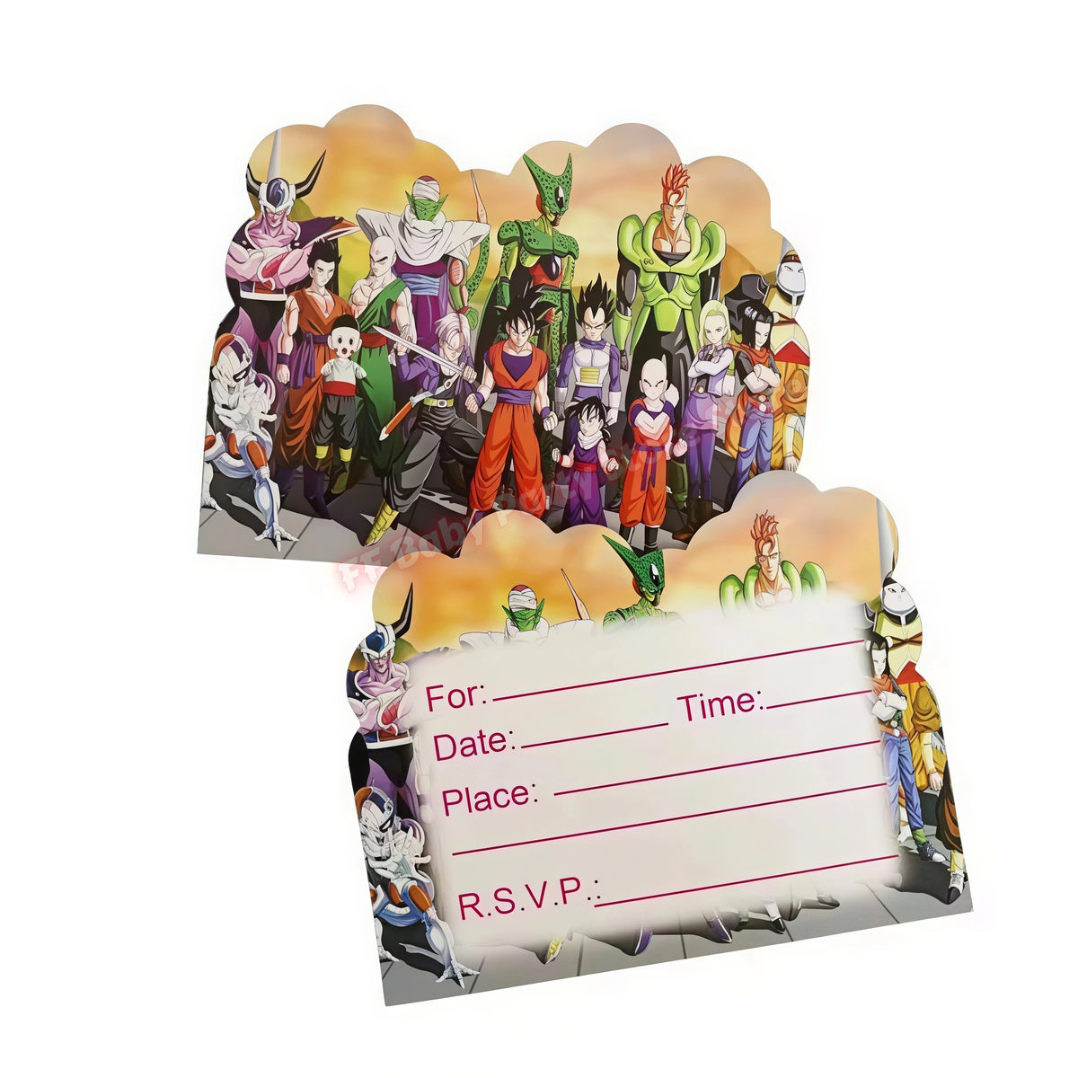 Dragon Ball Z Birthday Party Supplies – Goku Plates & Balloons Party Decoration Set Babs 10pcs Cards