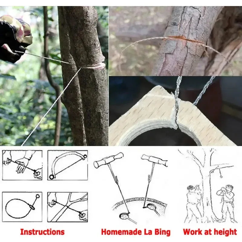 Mini Pocket Wire Saw – Stainless Steel Camping Survival Tool Survival Wire Saw Babs