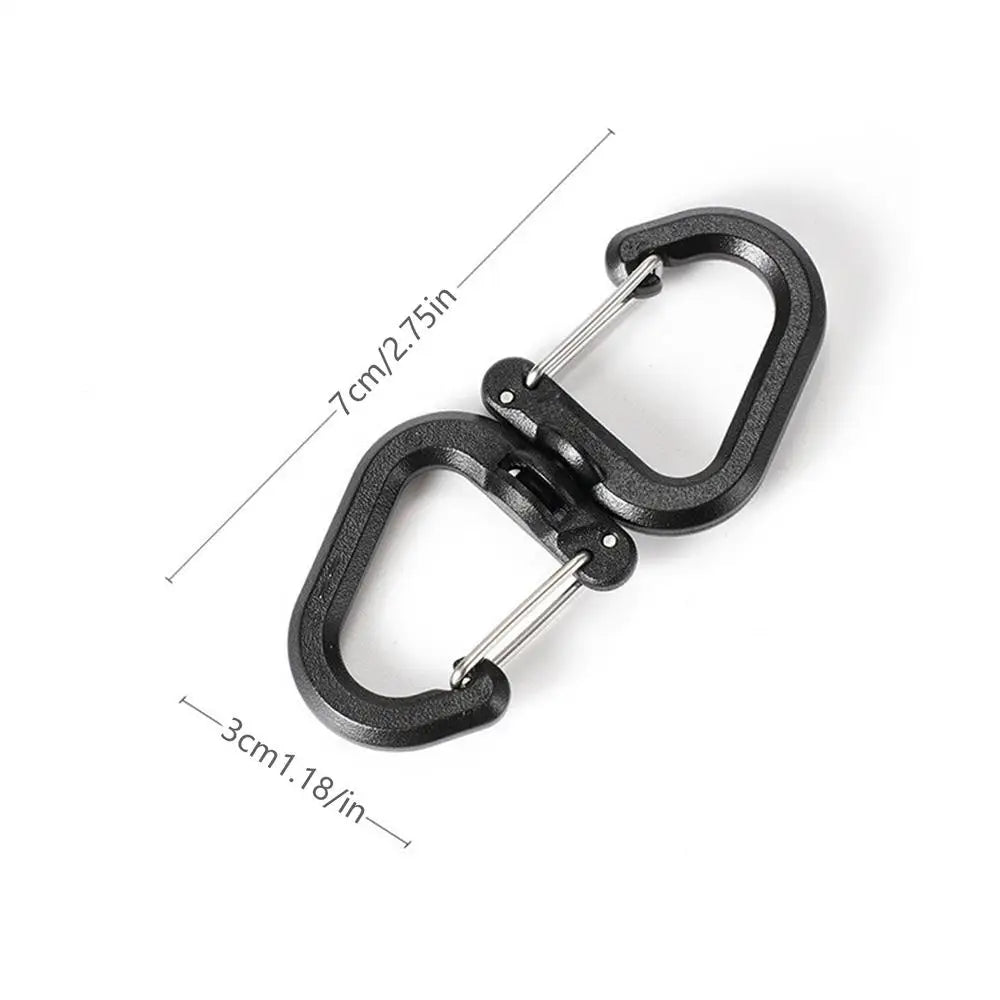 360° Rotating S-Hook Carabiner Clip for Backpacks & Hiking Carabiner Clip Hook Babs large