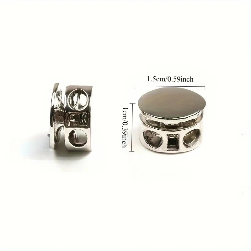 8pcs Metal Double Hole Spring Cord Lock Stopper Buckles DIY Cord Lock Buckles Babs