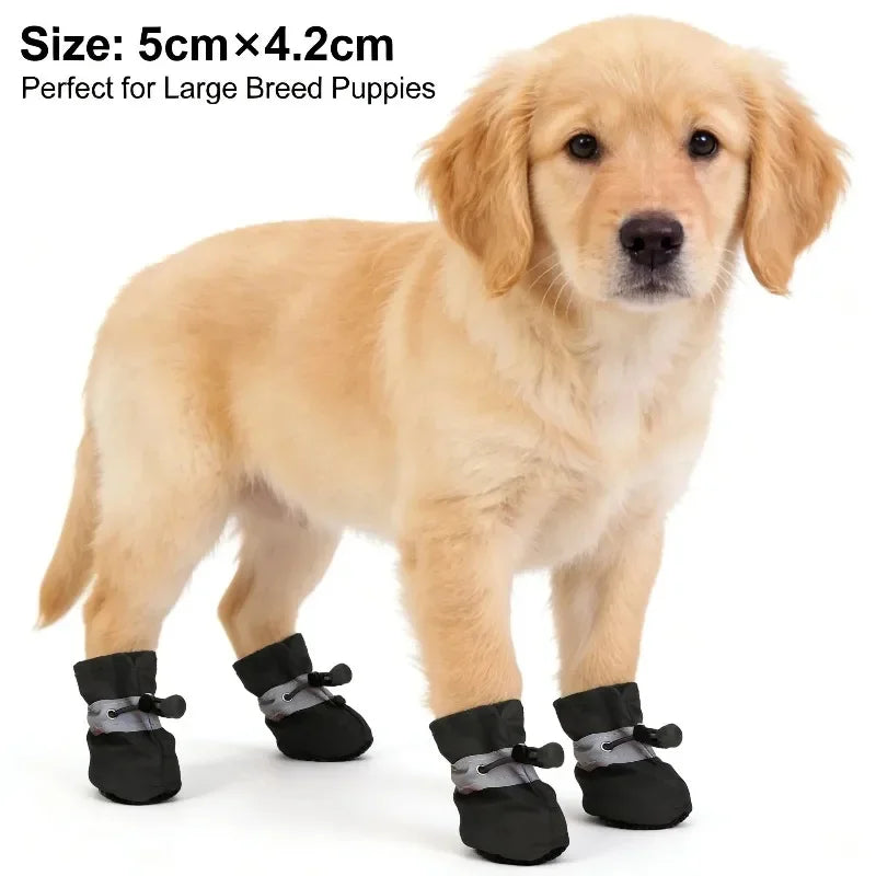 4pcs Water-Resistant Dog Rain Boots for Small Dogs | Paw Protection Dog Rain Boots Babs