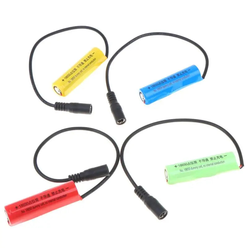 HUXUAN 18650 Dummy Cell Battery Adapter – DC Power Cable Battery Dummy Adapter Babs