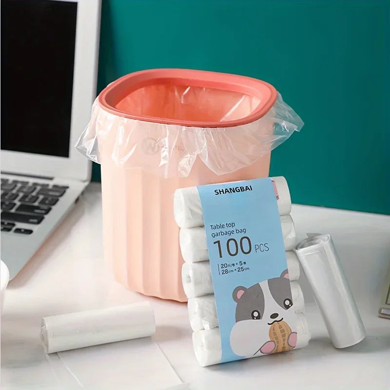 Small Trash Bags 8L Thick Transparent Garbage Bags – 5 Rolls Small Trash Bags Babs