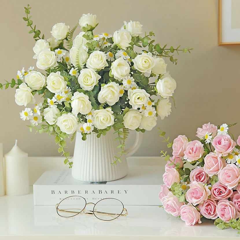 Silk Rose Artificial Flowers – Wedding & Home Décor (1/3 Pc) Artificial Silk Flowers Babs