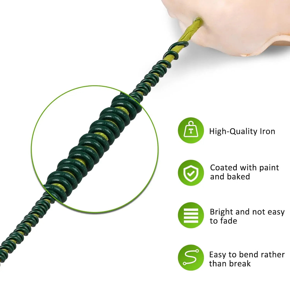 Flexible Green Floral Wire for Wreaths, Garlands & DIY Crafts Floral Craft Wire Babs