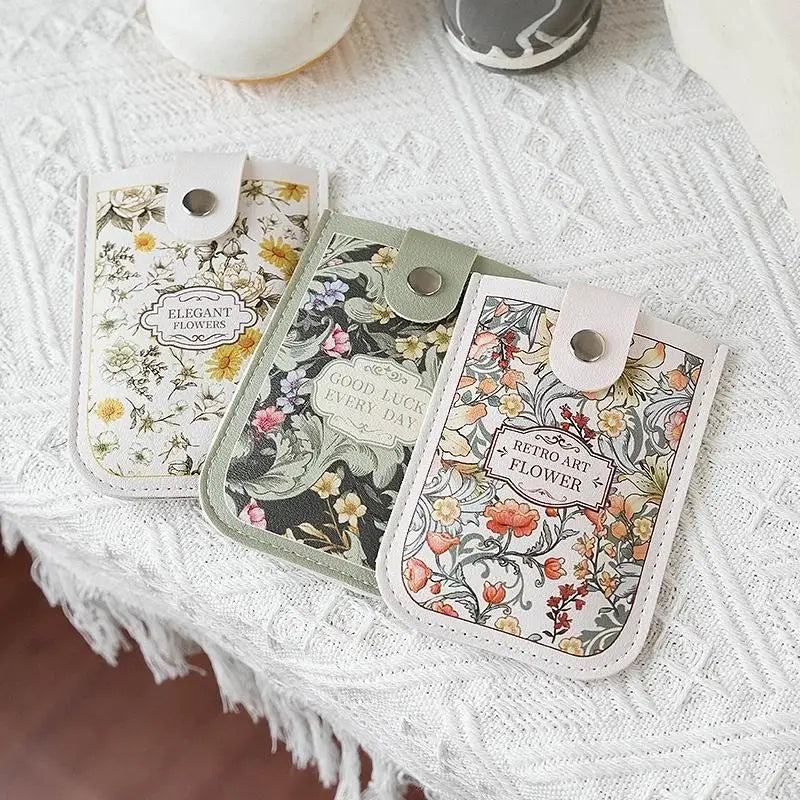Slim Pull-Out Card Holder – 5 Slots Floral Wallet for Women Slim Card Holder Babs