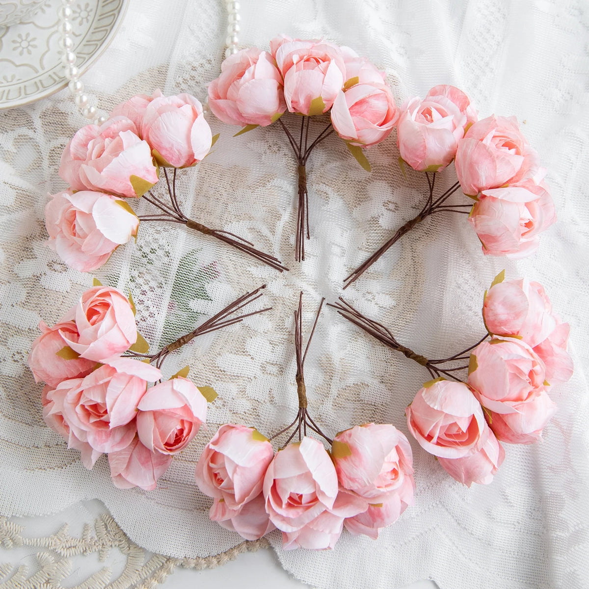 Silk Artificial Carnation Mini Bouquet – Wedding & Home Decor Artificial Silk Flowers Babs
