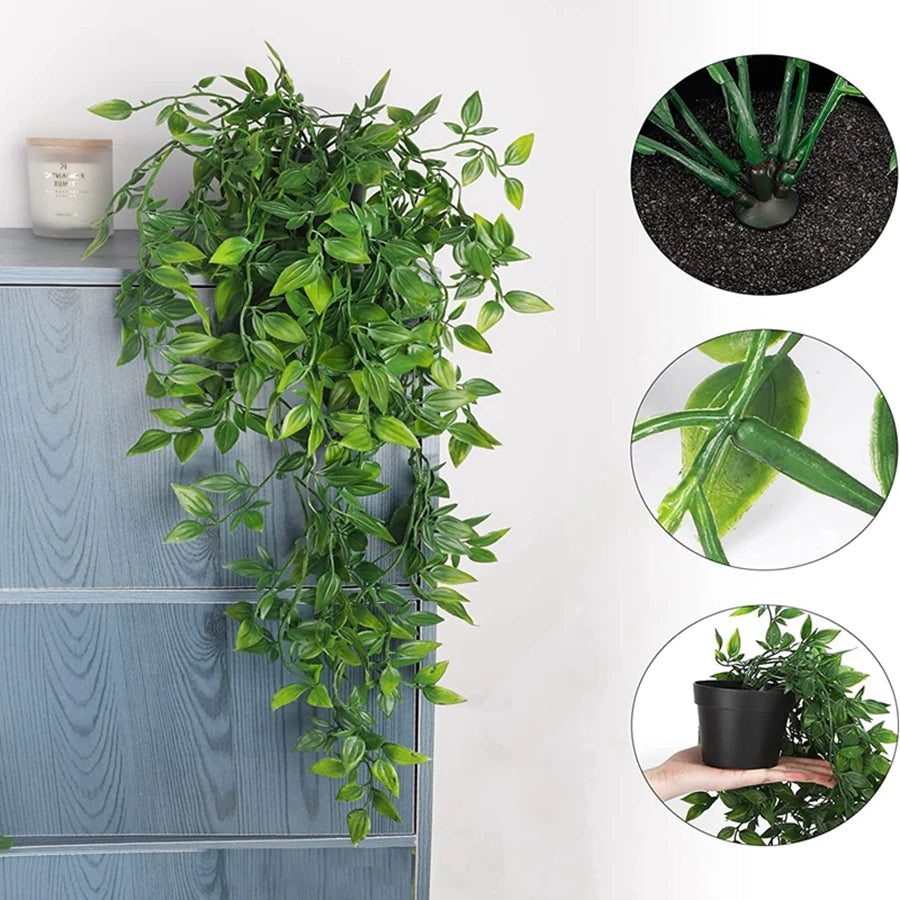 Artificial Ivy Plant with Pot – Wall Hanging Vine Decor Artificial Vine Plant Babs