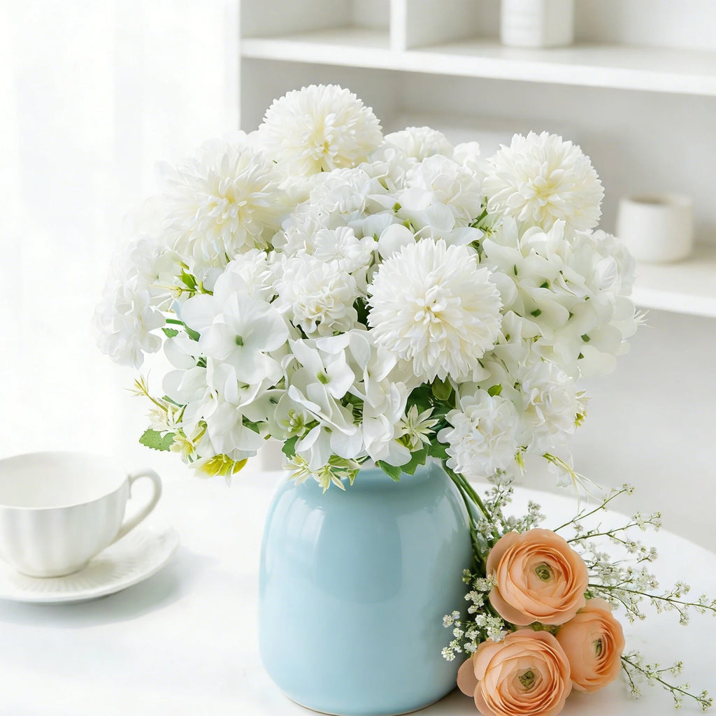 Silk Hydrangea Artificial Flowers for Wedding & Home Décor Artificial Silk Flowers Babs