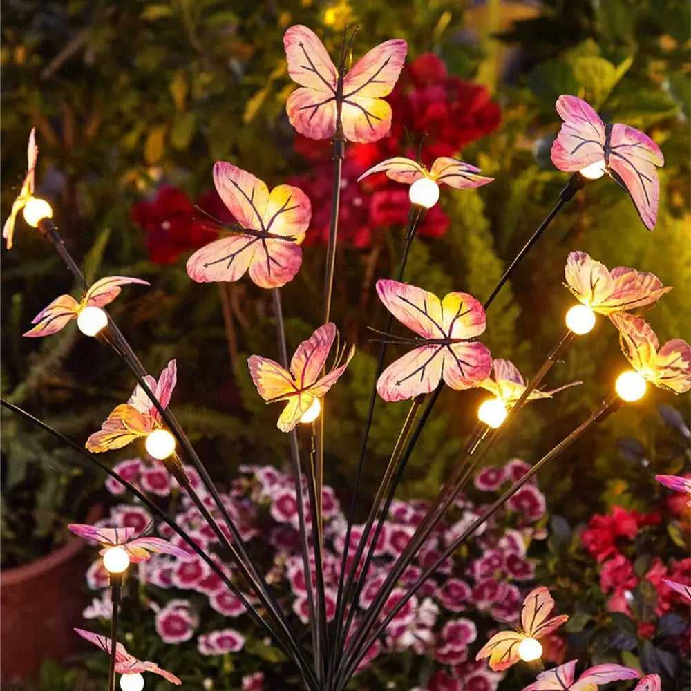 Butterfly Solar Garden Lights 6/9 Head – 8 Modes, Waterproof Solar Garden Light Babs